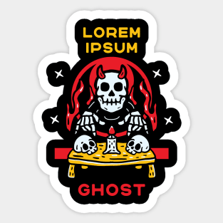 Skeleton Ghost Sticker